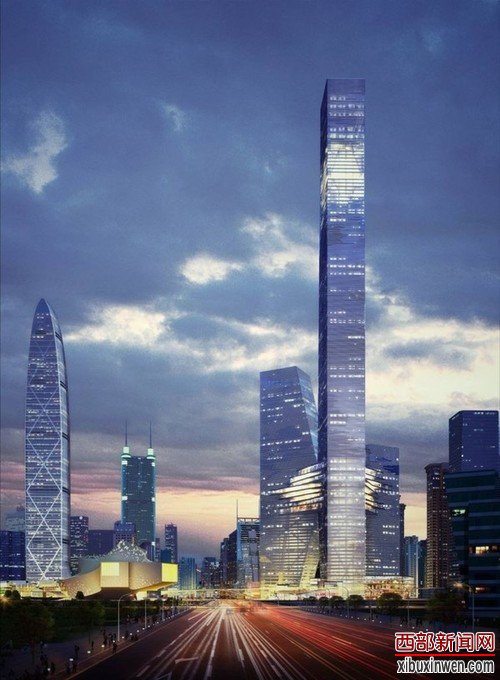 深圳城市规划欲盖739米高楼(图片引自搜狐)